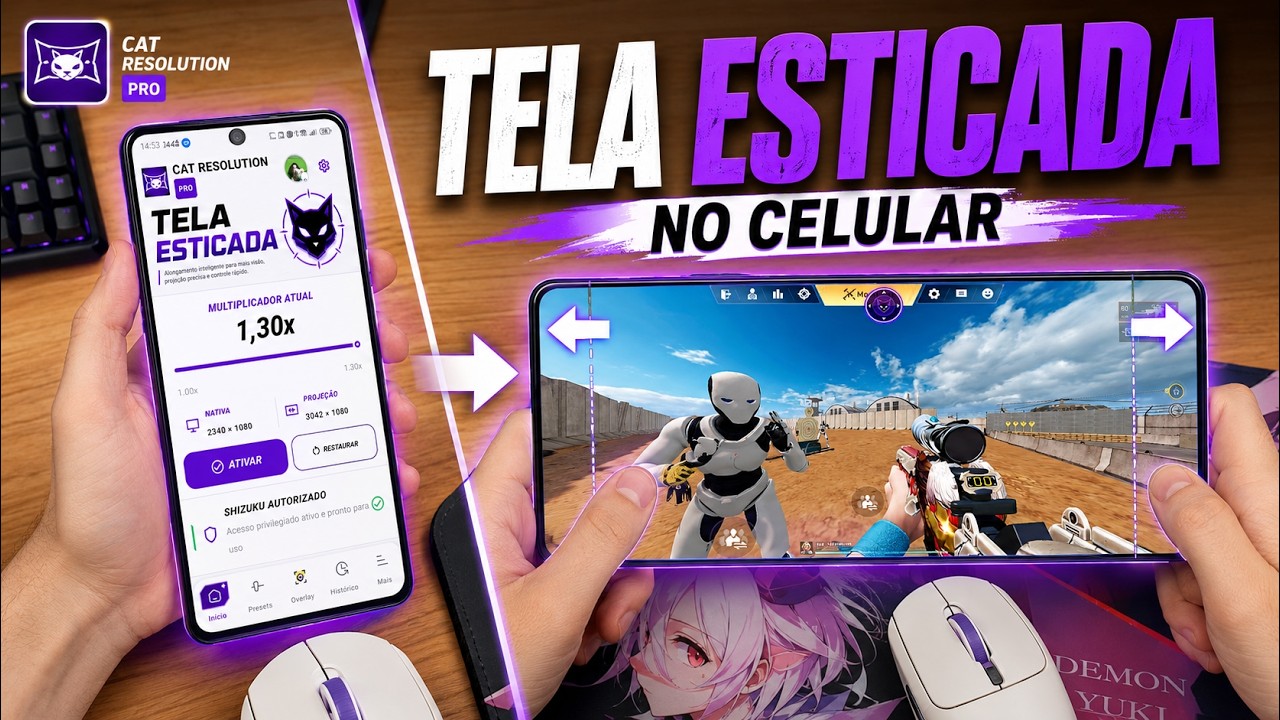 Cat Resolution Pro Funciona? Review do App de Tela Esticada para Celular - Clone 22
